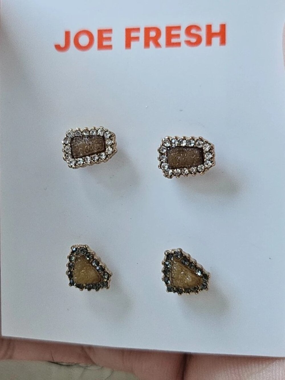 Joe Fresh Women Earrings Stud Ear Jewelry Set of 2 Earrings NWT